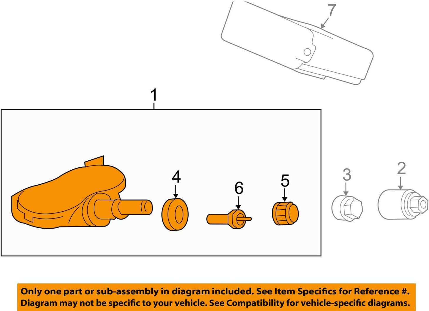 Honda Genuine 42753-TR3-A81 TPMS Sensor Assembly, Regular