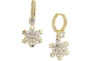 Elegant Gold Snowflake Earrings
