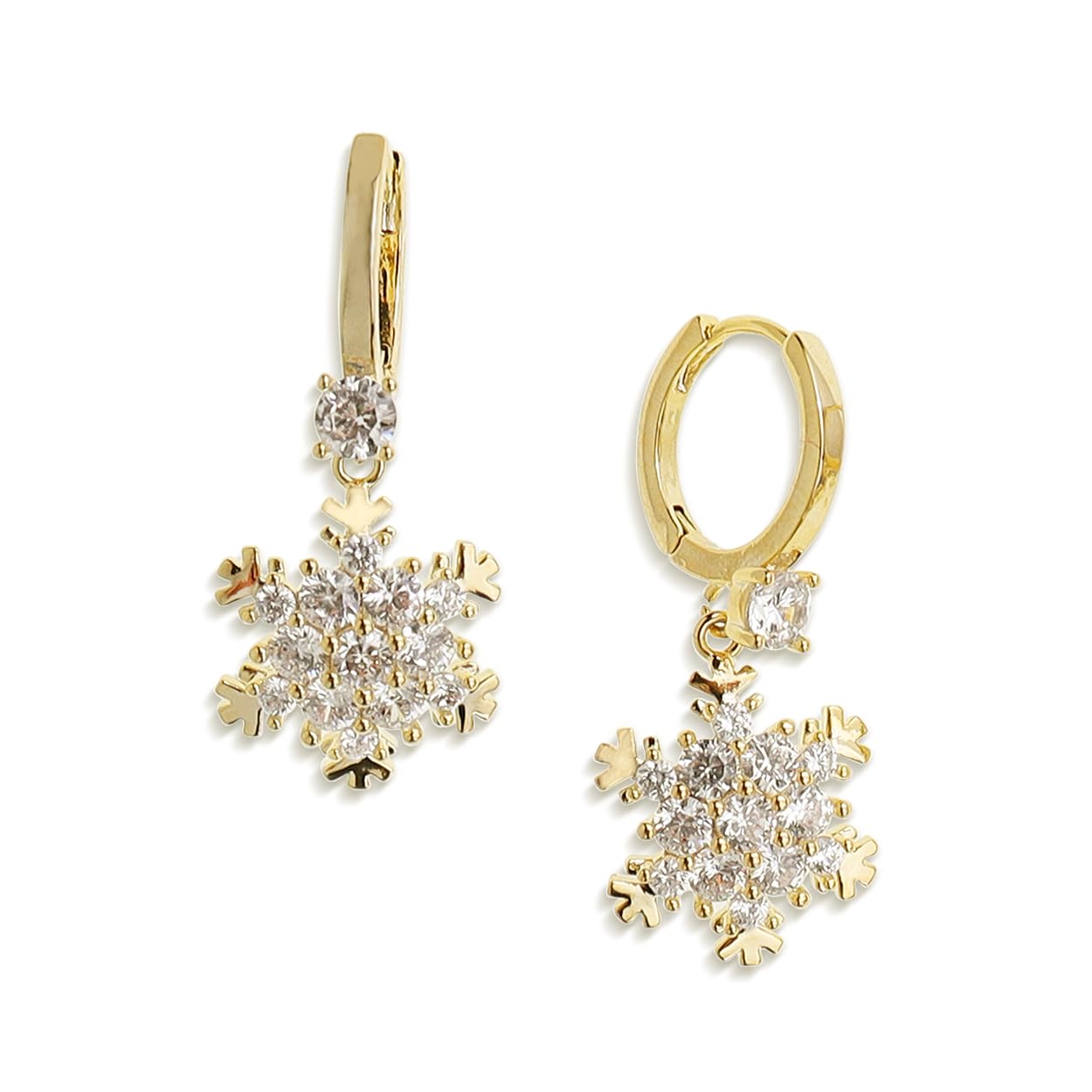 JeanBeau Small Gold Hoop Huggie Maple Leaf Snowflake Bow Pearl Dangle Drop Earring for Women Cute Crystal Dangling Prom Christmas Thanksgiving Holiday