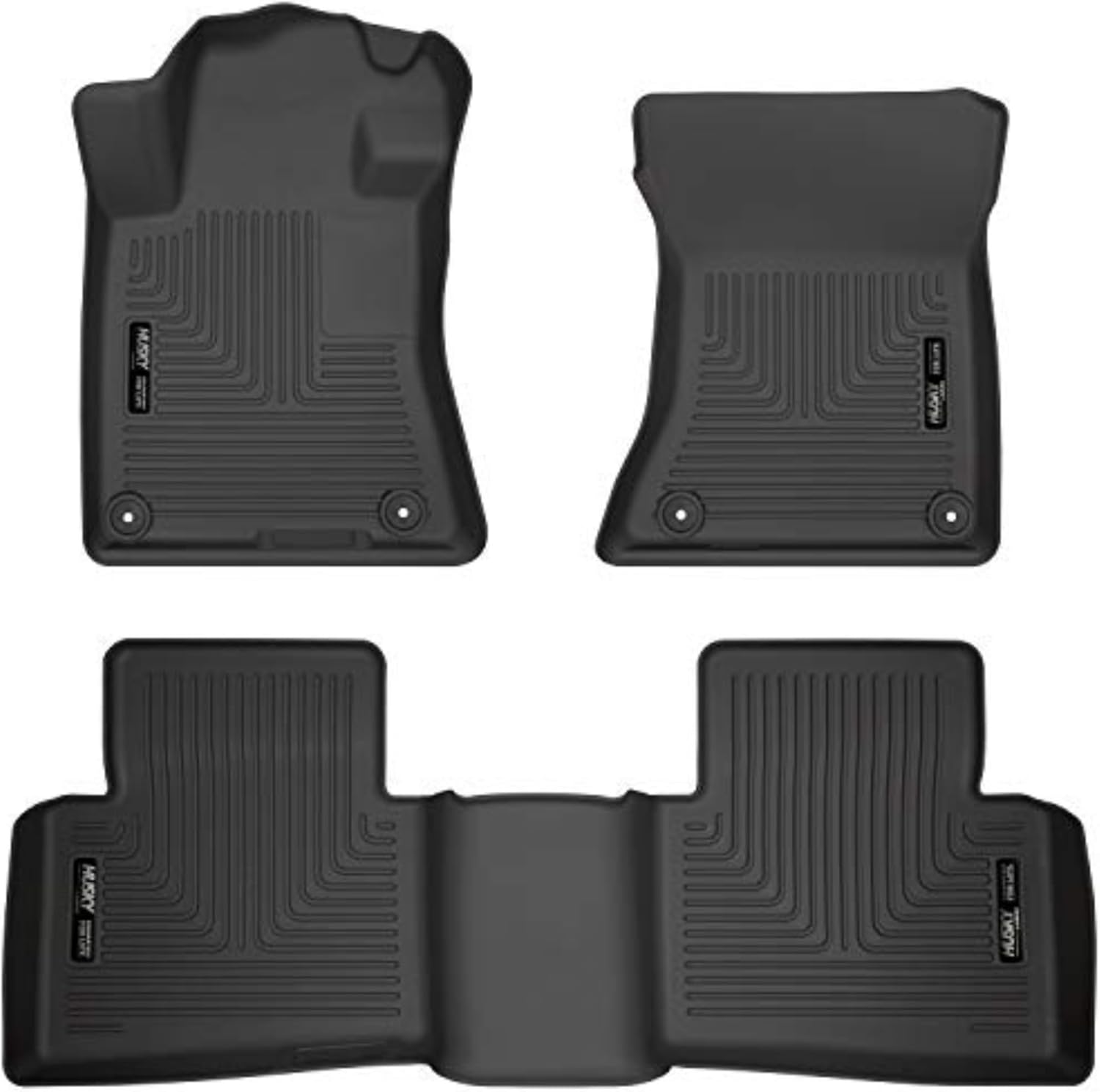 Husky Liners Weatherbeater Floor Mats | Fits 2019-2025 Nissan Altima | Front & 2nd Row, 3-pc Black - 99381
