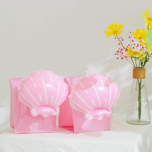 Miniatura 6 de Paquete de 2 flotadores de brazo para niños, lindos flotadores inflables de dibujos animados para brazo de piscina, anillos de natación, bandas de