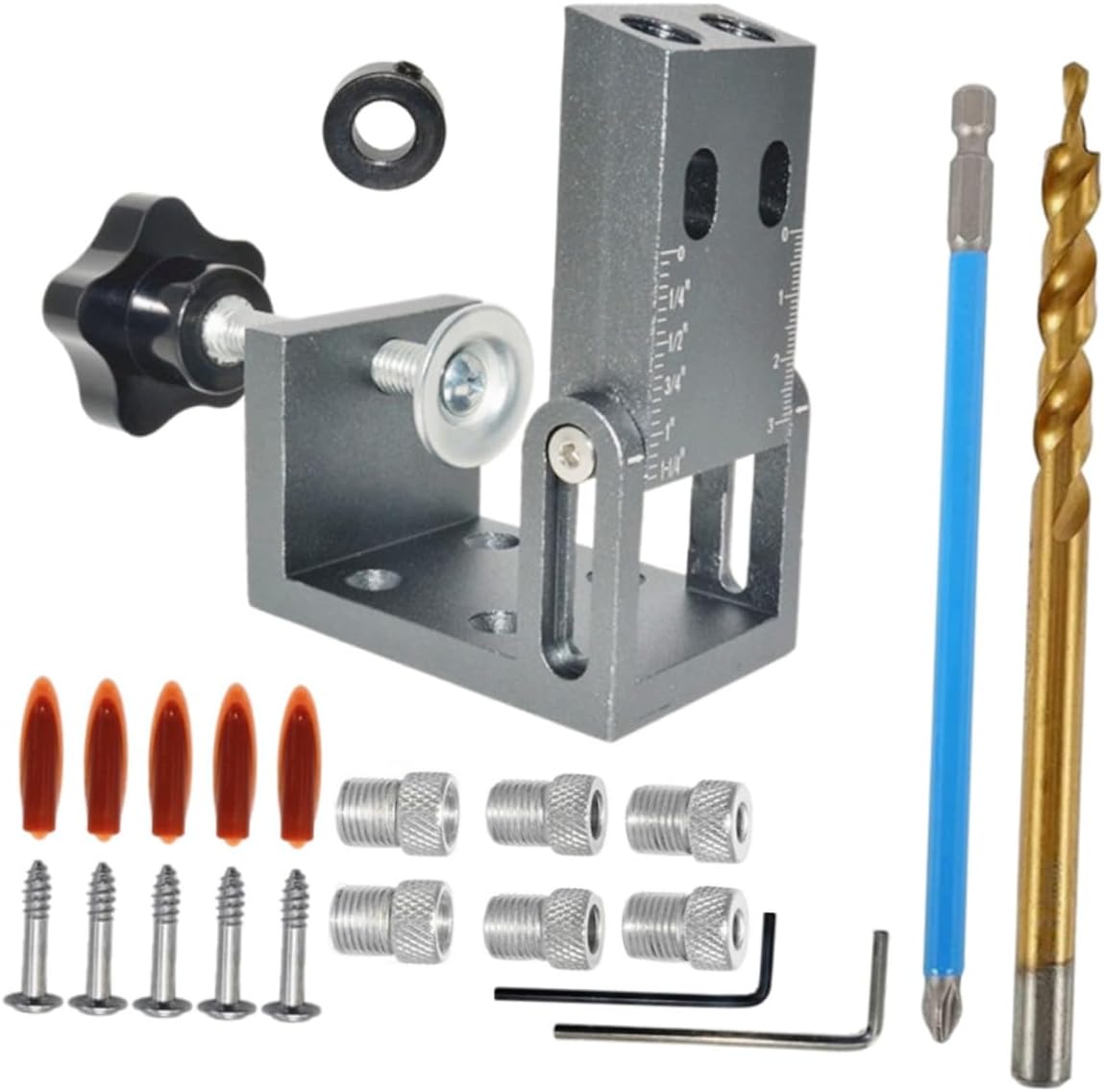 DOITOOL Woodworking Drill Guide Inclined Positioner Punch Locator Tool Woodworking Supplies