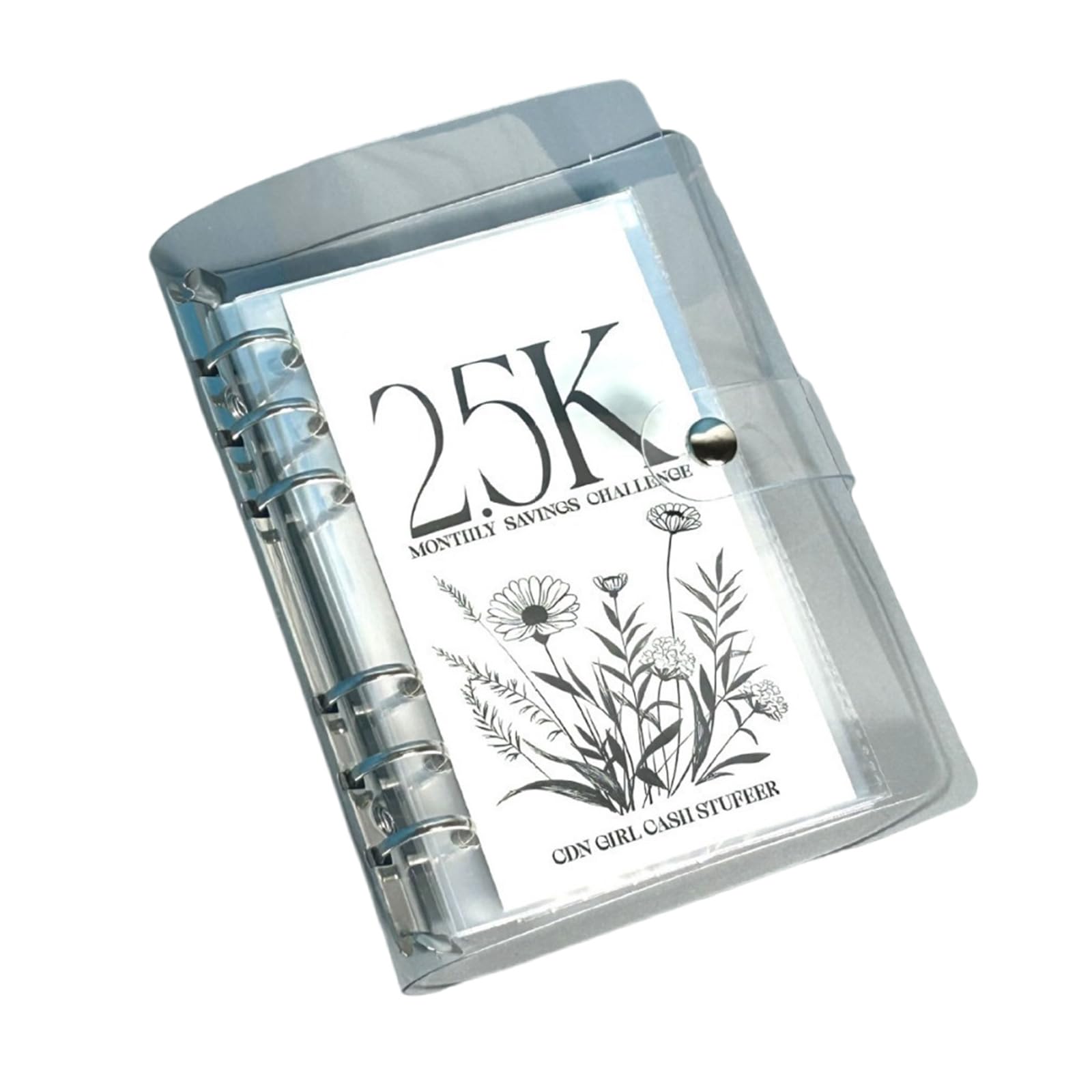 Buxuaaaa Clear Covers Monthly Money Saving Challenge Binder with Goal Envelope Styles for a Fun and Engaging Saving Challenge Finance Organizers