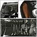 Auto Dynasty Headlights Assembly Compatible with 2002-2009 Chevy Trailblazer/Trailblazer EXT, Pair of Halogen Headlamps Replacement, Fits Full Length Grill Bar Model, Smoked Lens Amber Corner