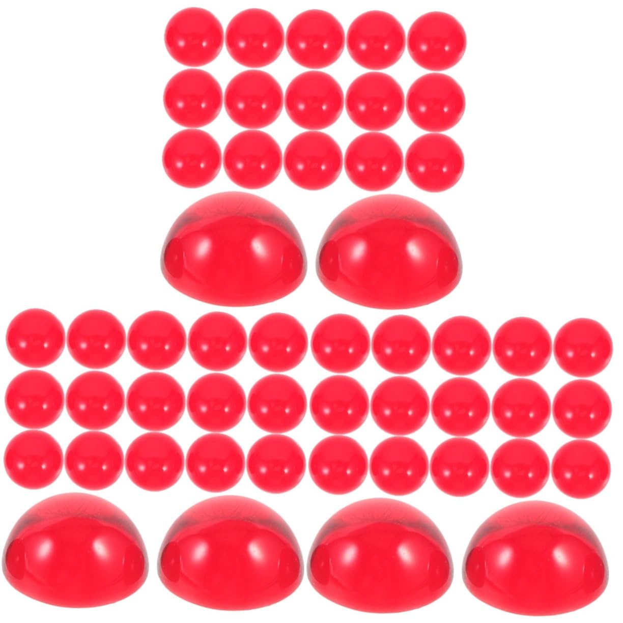 Unomor Sets Vase Decor Filler Red Glass Beads Flat Marble Marbles for Vase Fish Tank Decor Pcs