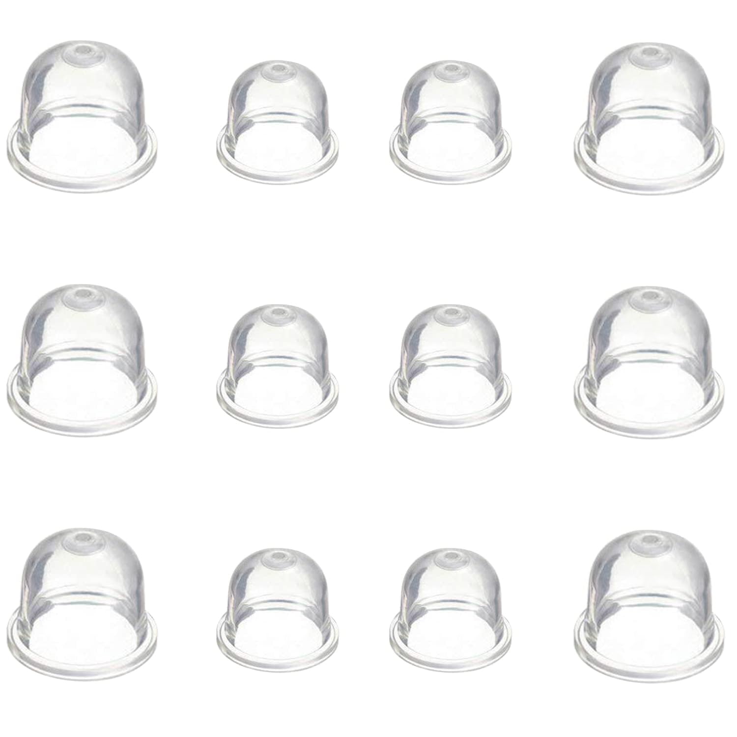 Universal Petrol Fuel Primer Bulb Pump,12 PCS Fuel Primer Bulb Pump Carburetor Oil Cup Petrol Fuel Primer Bulb for Chainsaws Trimmers Blowers Brush Cutter Lawn Mower 19mm and 22mm