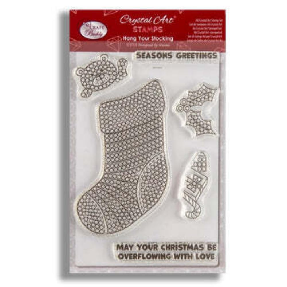 Craft Buddy Crystal Art A6 Stamp Set - Hang Your Stocking