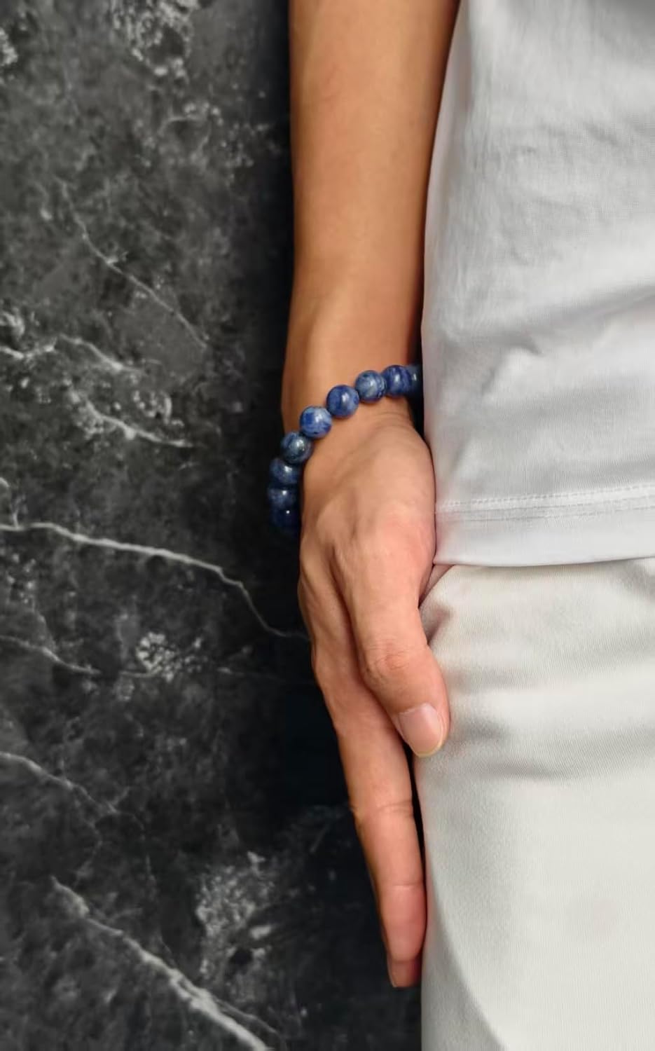 Bracelet Obsidian,5/16 inch Beaded Stretchy Crystal Elastic Bracelets, approximately 6-1/4 Inch Adjustable Unisex Protection Healing,Bitherday Gifts for BestFriend - Image 5