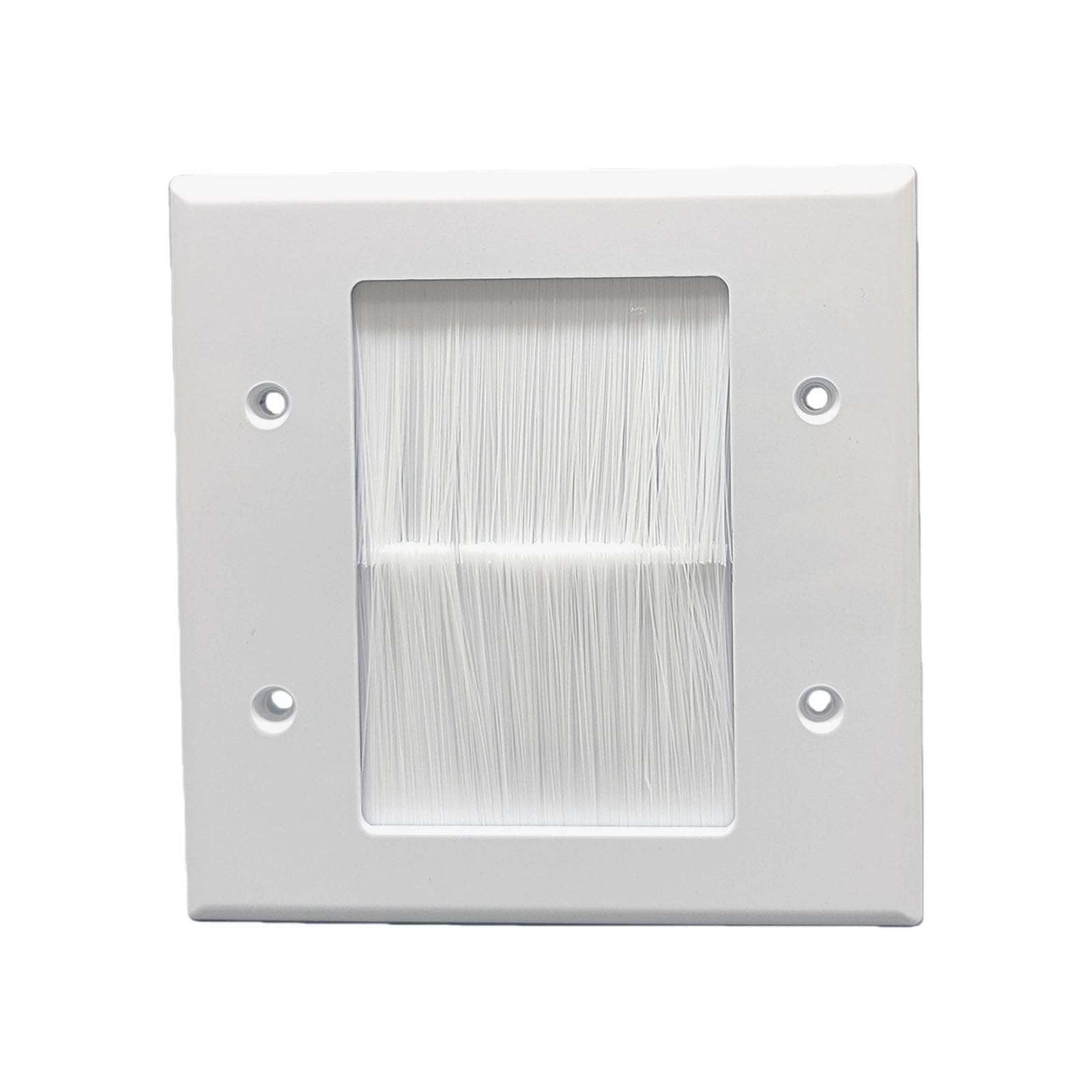 Port Insert Cover for Brush Wall Plate Cable Passthrough Single Gang Wall Outlet Cable Entry Cover