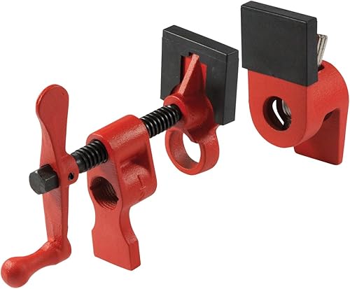 BESSEY PC12-2 Abrazaderas de tubo de estilo tradicional de 1/2 pulgada - Abrazadera de taller increíblemente versátil, fácil de montar,