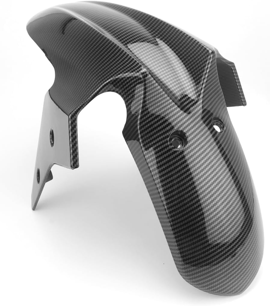 Front Fender Mudguard for Kawasaki Ninja 250 250R EX250 2008-2012, Carbon Fiber Texture ABS Plastic Tire Hugger Splash Guard (Carbon Fiber Look)