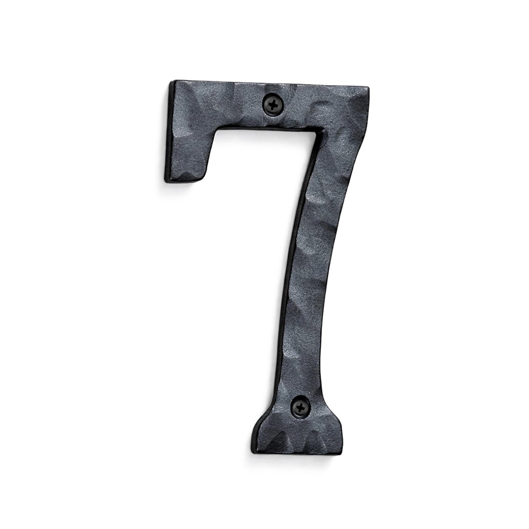 NACH House Numbers for Outside, 5.5 inch Black Address Numbers for House - Number 7 - Rustic Numbers for Outside with Mounting Hardware