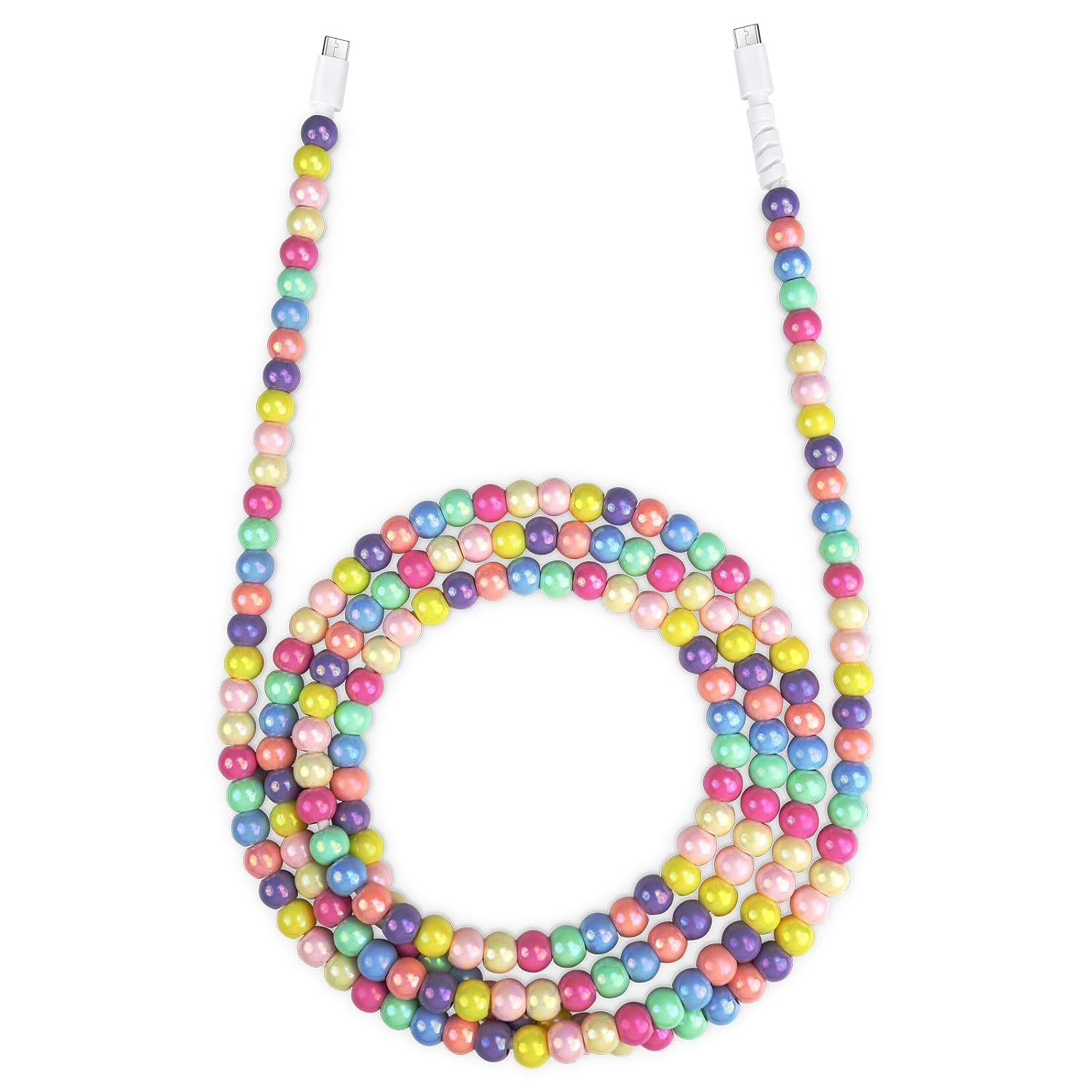 Aolcev USB C Cable 66W USB to USB C Charging Cord 6.6FT Beaded for iPhone