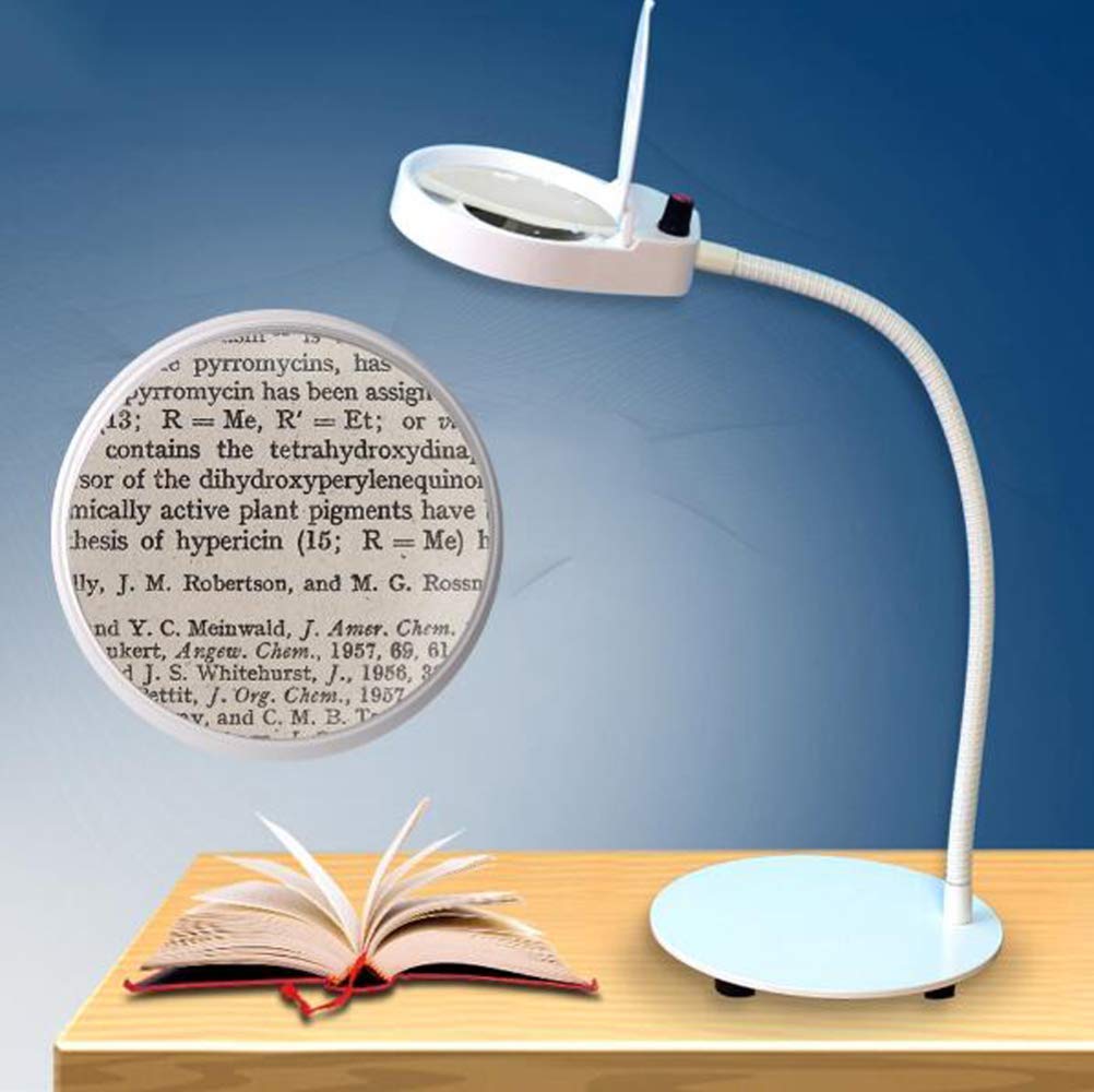 Lupa, 3X, 10X lupa lupa, 2 w 1 26LED lupa biurkowa lampa biurkowa jasne światło powiększające narzędzia naprawcze do czytania, hobby, rzemiosło, stół warsztatowy, diamentowa sztuka The New
