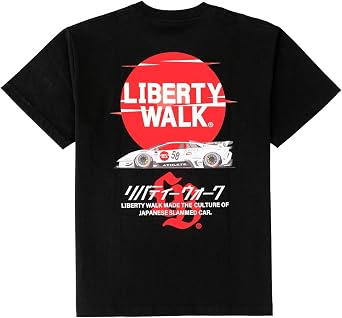 Liberty Walk LBWK Murcielago Sunrise Logo Widebody Graphic T-Shirt, Black