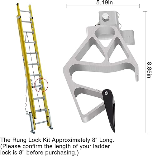 Miniatura 2 de Werner - Escalera de aluminio modelo 28-11 - Kit de bloqueo de escalera de extensión de 24 pies, 28 pies y 32 pies