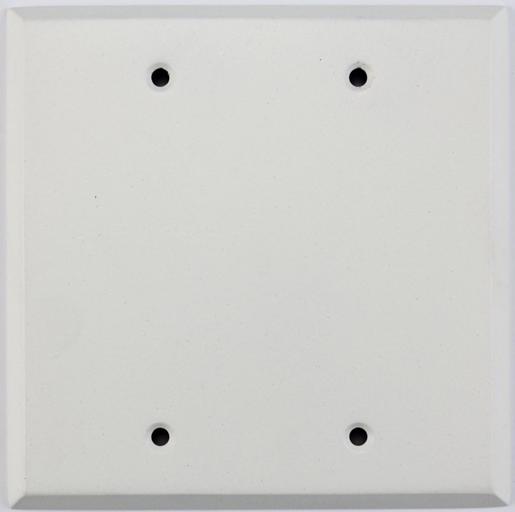 Classic Accents Painted Stamped Steel Switch Plates - (2 Gang Blank, White)