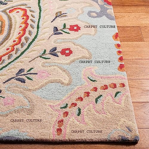 Image of Carpet Mahal Handmade Handwoven Tufted Made of 100% Soft Blended Wool Export Quality Carpets with 1 Inch Thickness (5x8 Feet) Color Multi