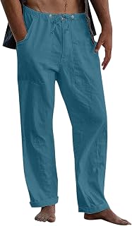 Hiking Pants for Men Cropped Summer Pants Drawstring Waist Quick Dry Lounge Pants Workout Yoga Pants