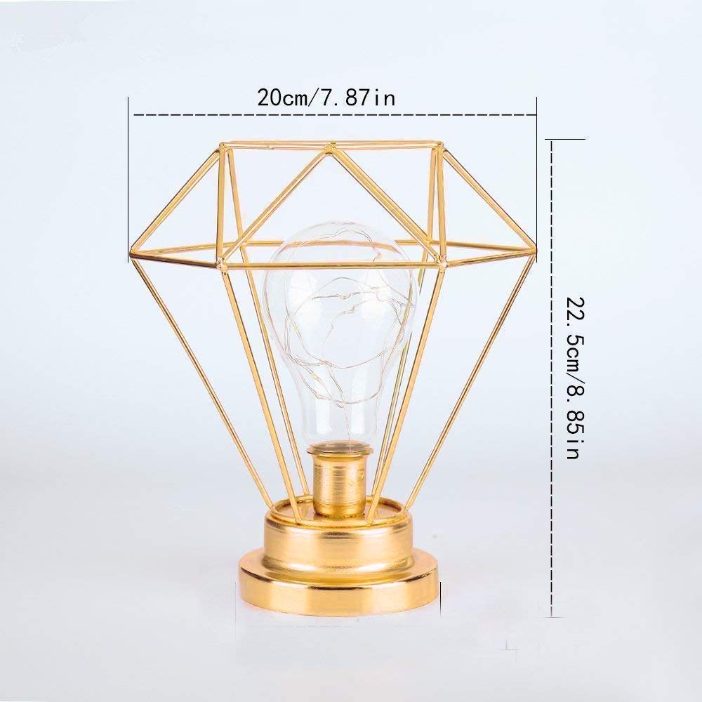 Lampe De Chevet En Forme Diamant,Lampe De Table De Chevet D'ampoule De