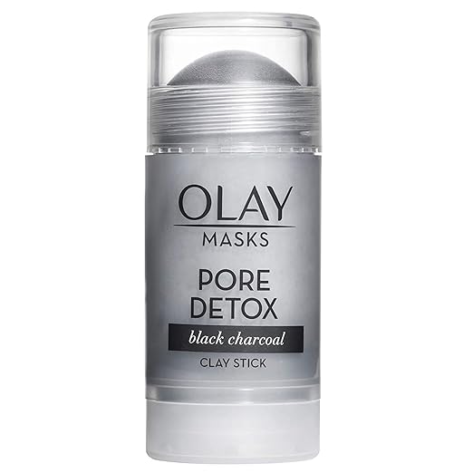Face Mask by Olay, Clay Charcoal Facial Mask Stick, Pore