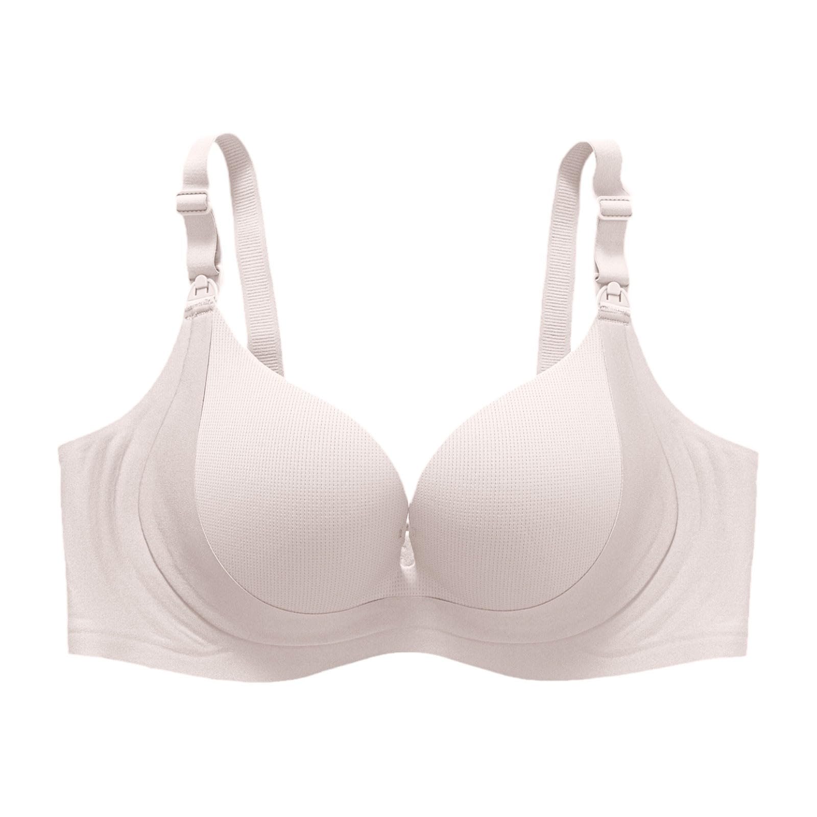 Sujetador De Lactancia for Mujer Copa Hueca Delgada Maternidad Transpirable Push Up Sag, Blanco, 12