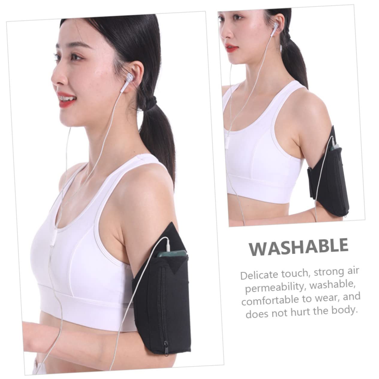 Uonlytech 4pezzi Da Braccio Multifunzione Per Smartphone e Leggero Per Sport e Attività Outdoor Corsa Jogging e Fitness