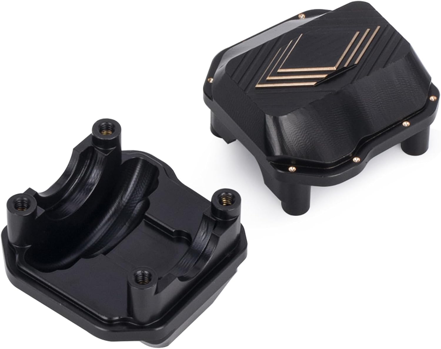 3.5oz SCX10 II Brass Diff Cover Portal Axles Housing, Brass Differential Covers Couter Weights for 1/10 RC Crawler SCX10 Upgrades (SCX10 II)