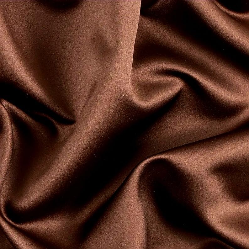 Artful, Silky Satin Fabric Material by Meter | 110 Cm Width, Slik & Shiny Fabrics | Fabric for Dress, Pillowcases, Pajamas, Evening Dress, DIY (1 Meter, Brown) (B0CG9RN365) Amazon Price History, Amazon Price Tracker