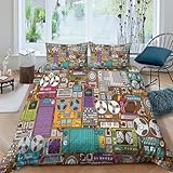  GQmoney Copripiumino magnetofono Regali di Natale Copripiumino Stampa 3D Set di biancheria da letto Copripiumino a tema moda con federe per ragazzo matrimoniale （200x200 cm）