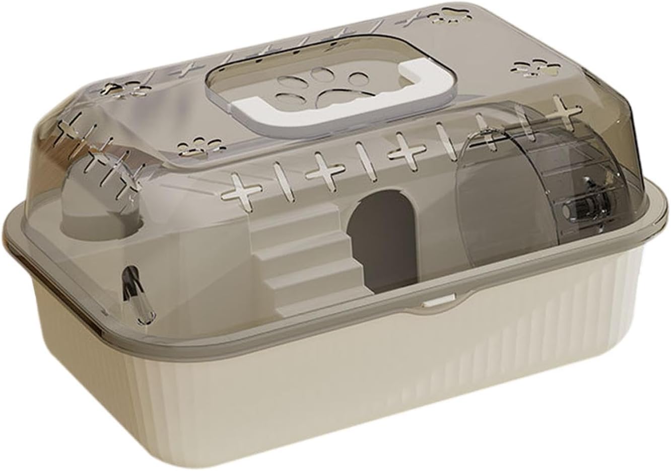 Baoblaze Portable Hamster Cage for Small Animals, Hamster Carrying Box, Hamster Cage Travel Carrier, Beige
