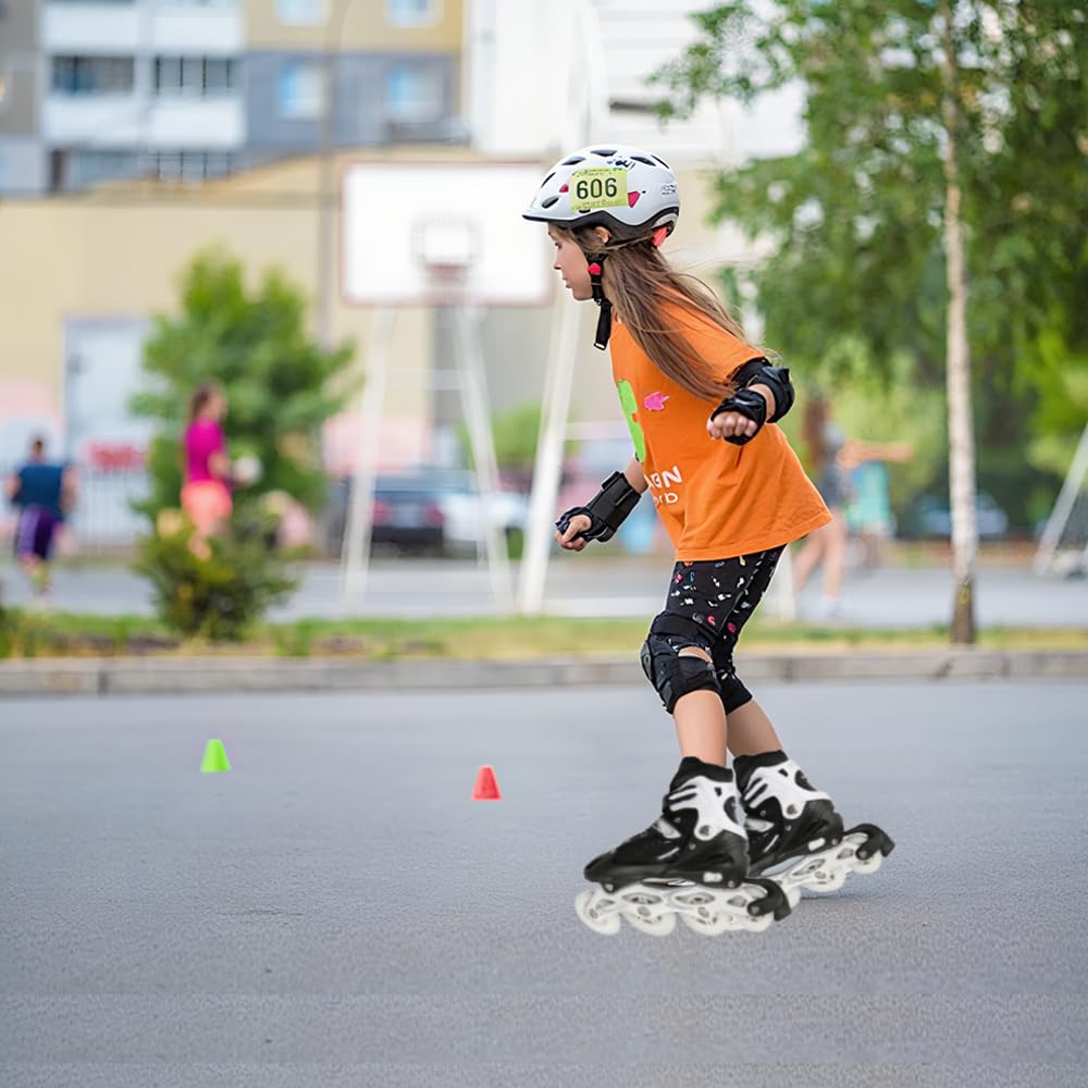 Roller Enfant Patins à roulettes pour Garçons et Filles, Patins à roulettes réglables pour Enfants 3 à 9 Ans, Lumières Amusantes pour Débutants