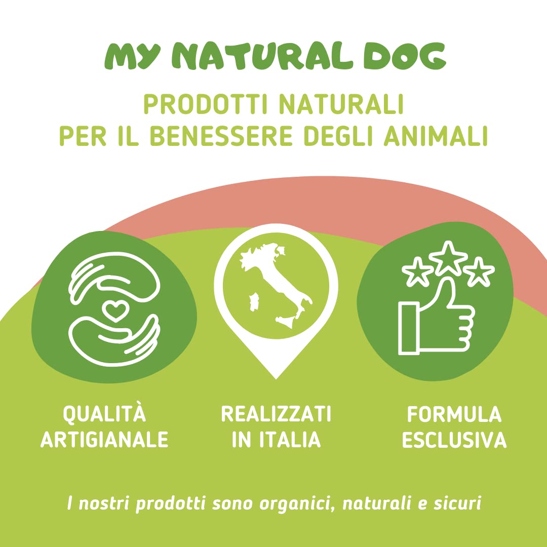 My Natural Dog BURROSO - Balsamo Naturale per Naso e polpastrelli del Cane - Formula Human Grade, Made in Italy con Olio Essenziale di Lavanda, Vitamina E, Burro di Karité, Olio di Cocco e Cera d'Api