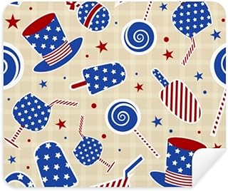 USA Hat Candy Ice Star Festival Cleaning Cloth Screen Cleaner 2pcs Suede Fabric