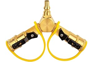 DOZYANT Propane Y Splitter Adapter Valve for RV and Quick Connect Hose