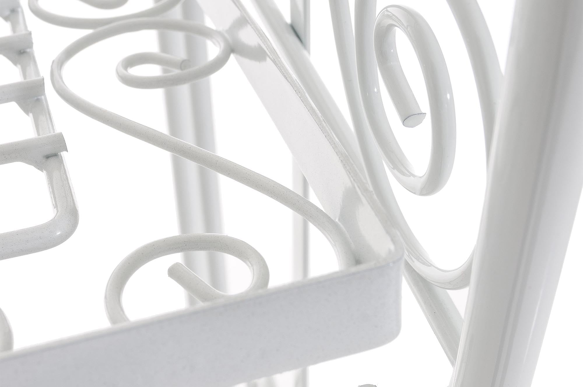 CLP Étagčre sur Pied Ciara I Étagčre métallique pour Plantes de Style campagnard I 5 étagčres Pliables, Couleur:Blanc
