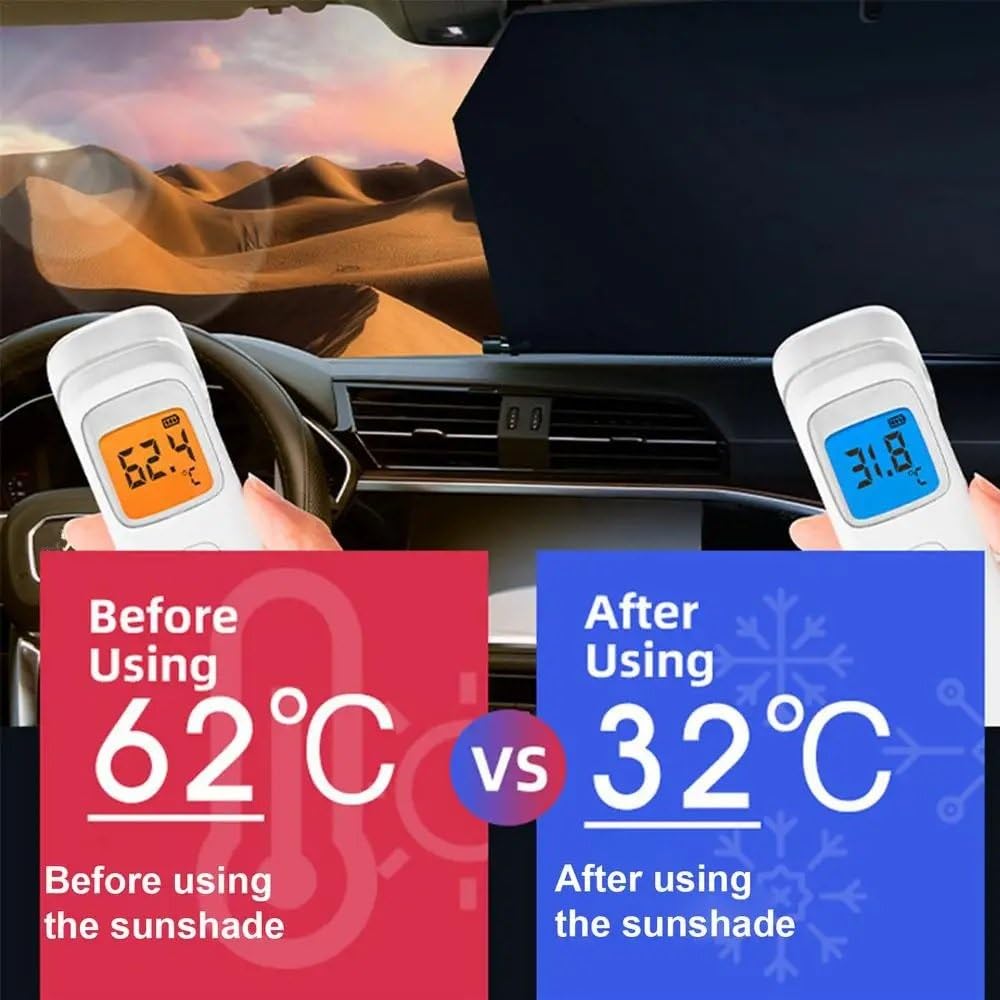 Parasole Retrattile Per Parabrezza Auto Protezione Solare Finestrini Anteriori Parasole Con Ventosa Tenda Antiriflesso UV Tendine Parasole Tendina Parasole