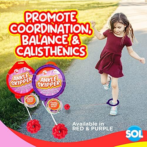 Ankle Skip Ball | Ankle Skips Toy for Kids Outdoor Toys & Games | Fun Play Boys and Girls Skipping Fitness Coordination Game | Ankle Skipper Calisthenics & Ability
