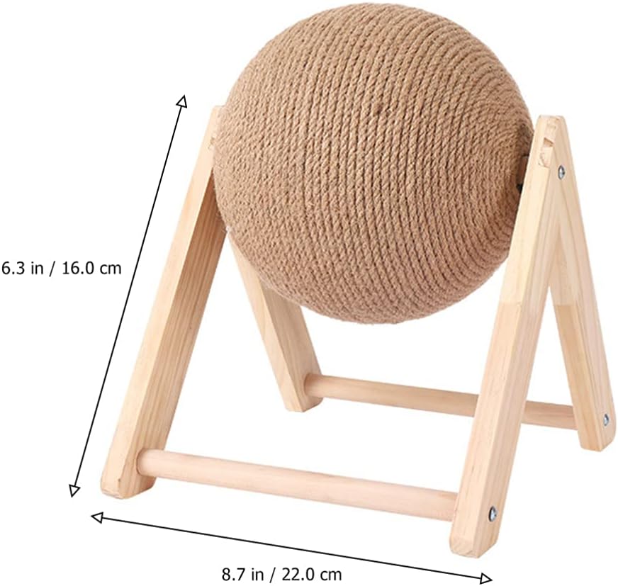 1pcs Cat Scratching Ball with Stand: Interactive Sisal Ball Cat Toy for Cats& Kittens&Dogs&Puppy