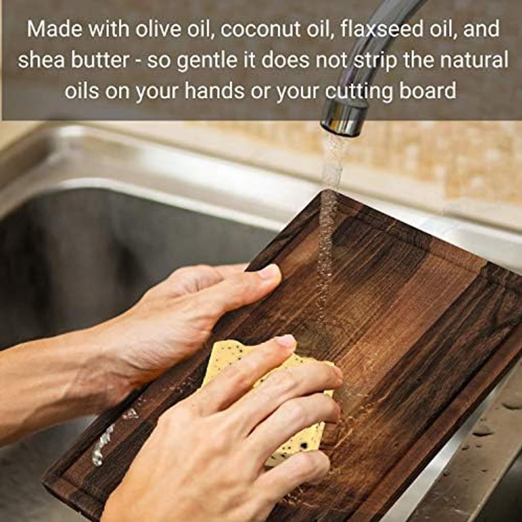 Virginia Boys Kitchens Handmade Soap Bar - Gentle Coffee Grounds Scrub - Made for Cutting Boards but also Gentle on Hands (3 Pack)