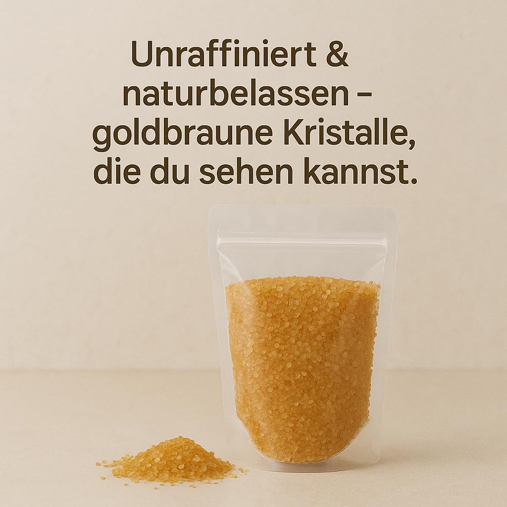 Rohrohrzucker 5kg Goldbraun Grob Naturbelassen Unraffiniert Kochen Backen