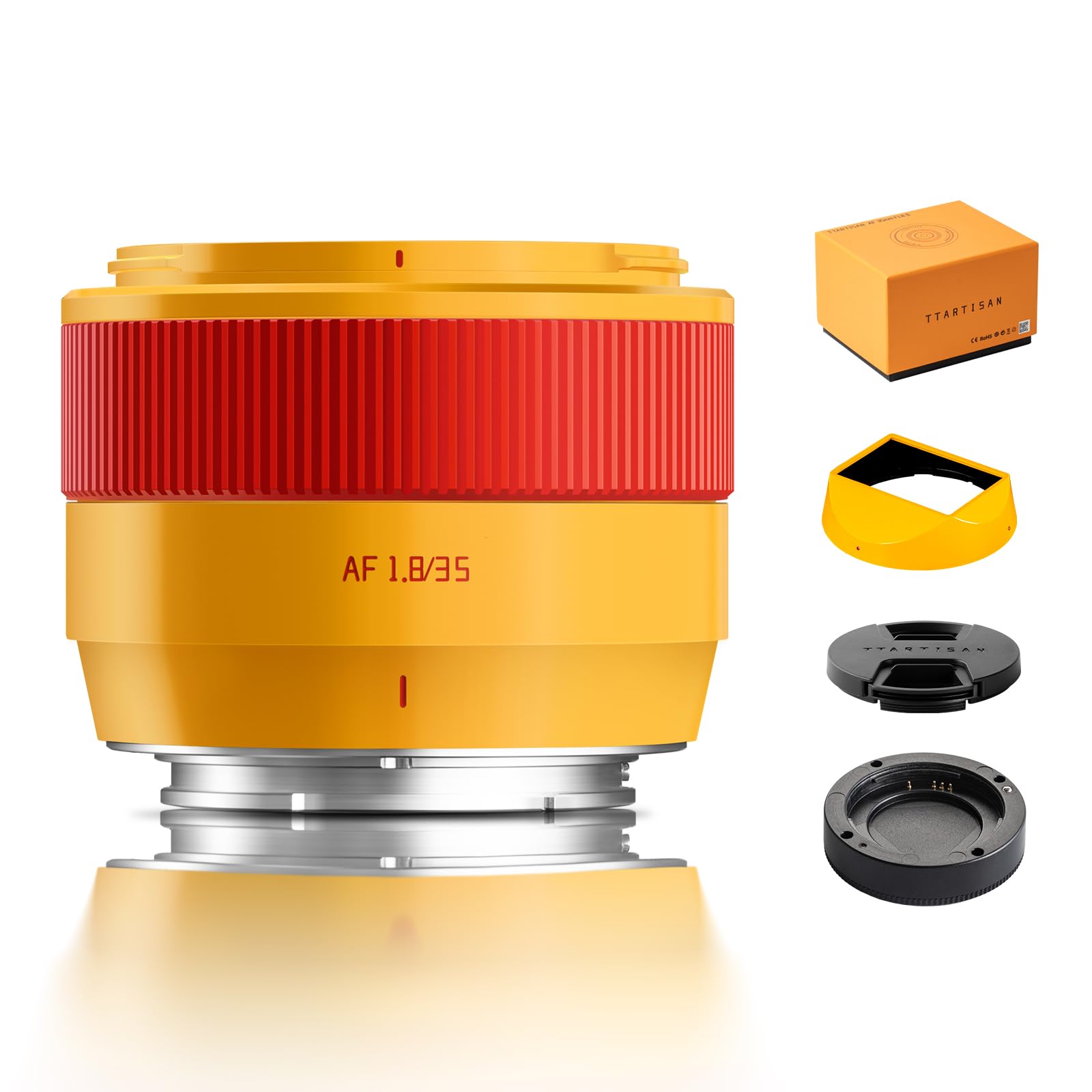 Amazon.com : TTARTISAN AF 35mm F1.8 II Orange for E-Mount, APS-C