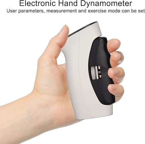 Miniatura 6 de Probador electrónico de fuerza de agarre de 198 libras/198.4 lbs, dinamómetro digital de mano con LED retroiluminado para pruebas de fuerza de