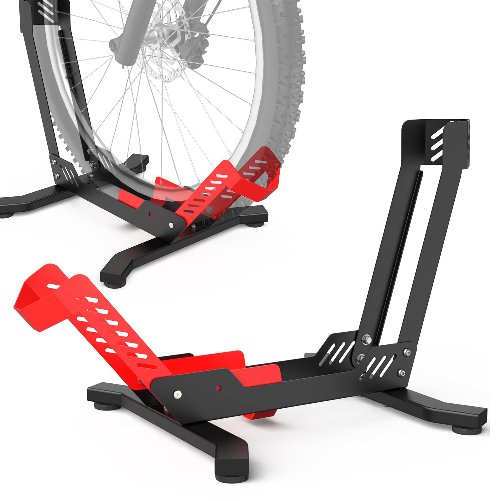 IMAYCC Professional Fahrradständer für 26-29 Zoll Mountainbike E-bike Rennrad MBT Boden für die Aufbewahrung innen & außen - Zuhause, Garage & Garten