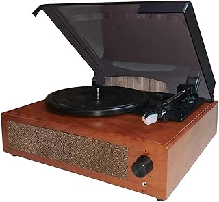 toca-discos,mewmewcat Gravador de Vinil portátil com Gramofone Fonógrafo de Mesa Giratória Clássico Vintage com Alto-falantes Estéreo,Toca-discos