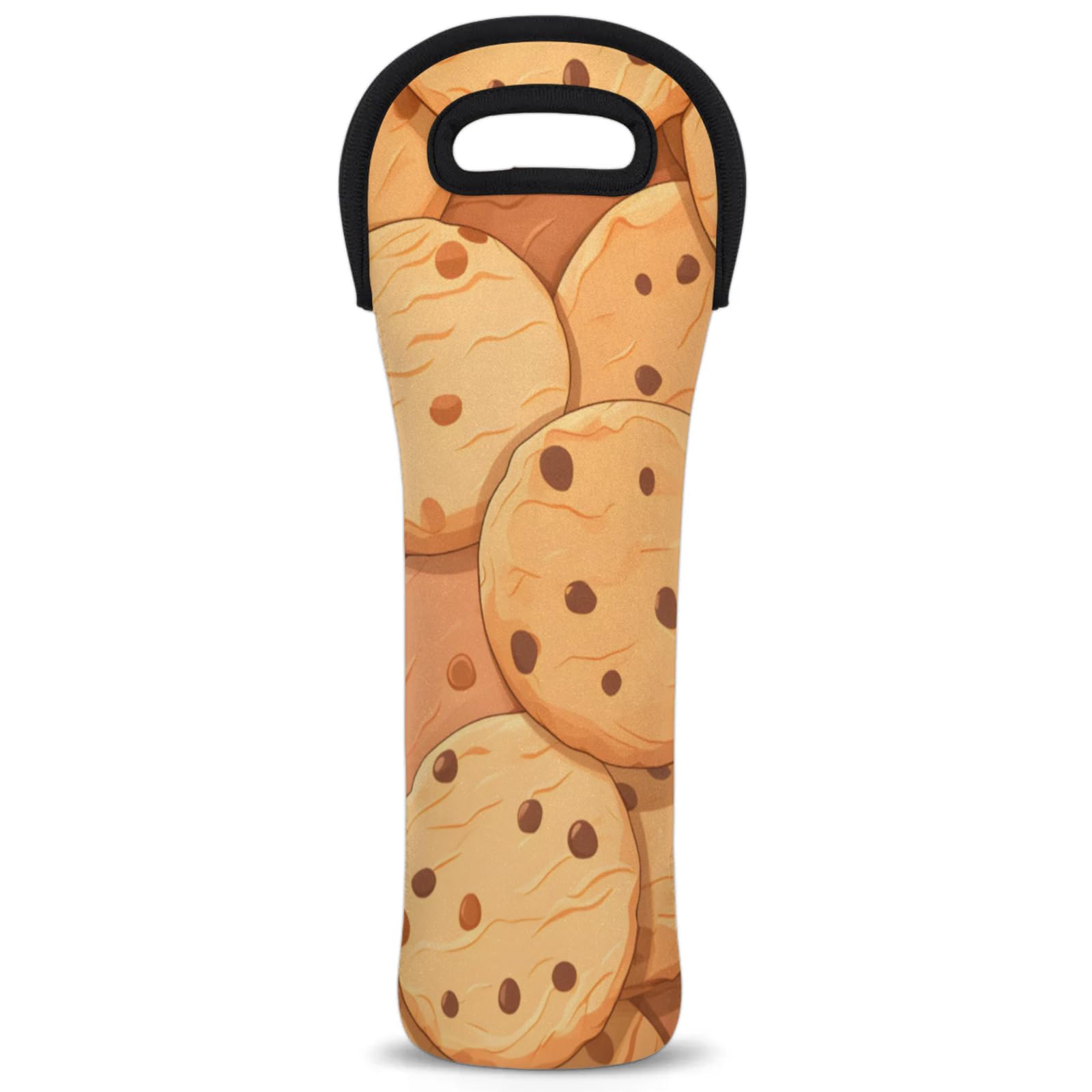 GzLeyigou Neoprene Wine Tote Carrier Bag for Wine,Water, Champagne, Beer, Baby Bottles 15.6 x 5.1 Inches, Protective Wine Bag,Biscuits