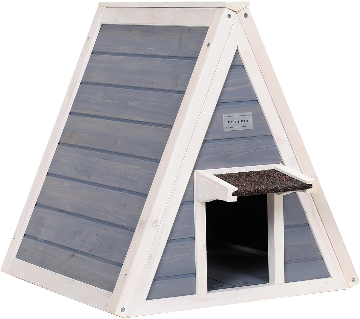 Petsfit Cat House for Outdoor Indoor Cats Weatherproof, Outside Feral Cat Shelter with Escape Door : Pet Supplies