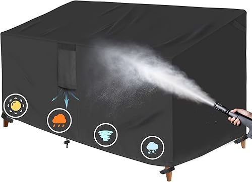 Luv4babe Funda para sofá y sofá para exteriores, impermeable, resistente y resistente a la intemperie, funda para sofá de patio de 3 plazas, 80