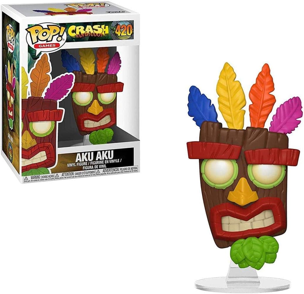 Games: Crash Bandicoot - Aku Aku Collectible Figure, Multicolor
