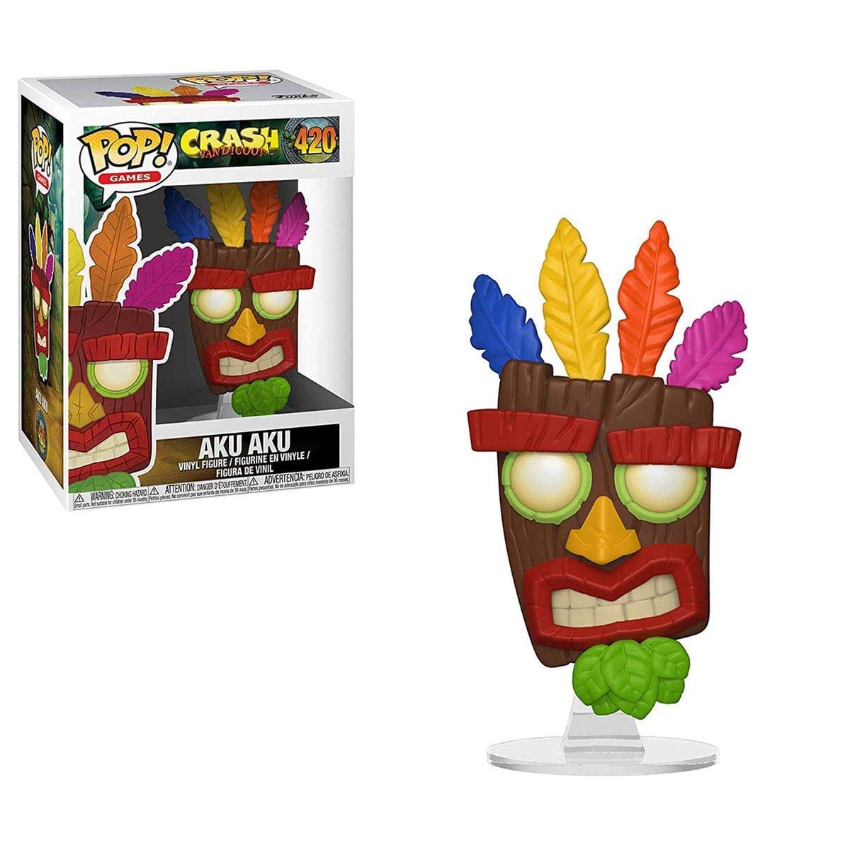 Funko Figurines Pop! Vinyl: Games: Crash Bandicoot: Aku Aku